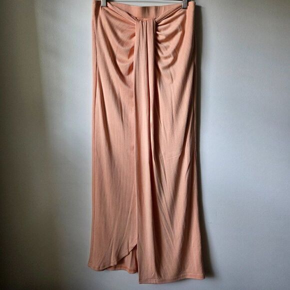 Significant Other Dresses & Skirts - EUC LIKE NEW SIGNIFICANT OTHER DRAPED WRAP RIBBED MAXI SKIRT SIZE US 8 / S/M